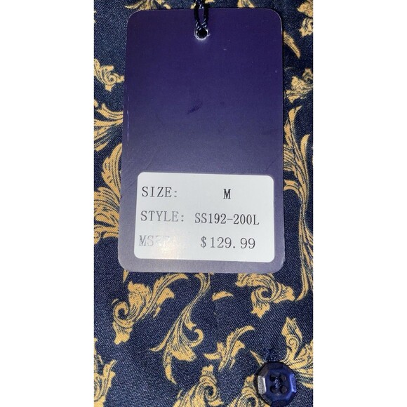 Silver Stone Long Sleeve Floral Design Button Down Shirt Size M Mens - Picture 7 of 7